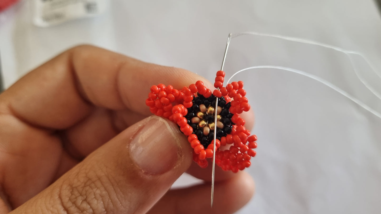 Tutoriel PDF Boucles d'oreilles Coquelicots