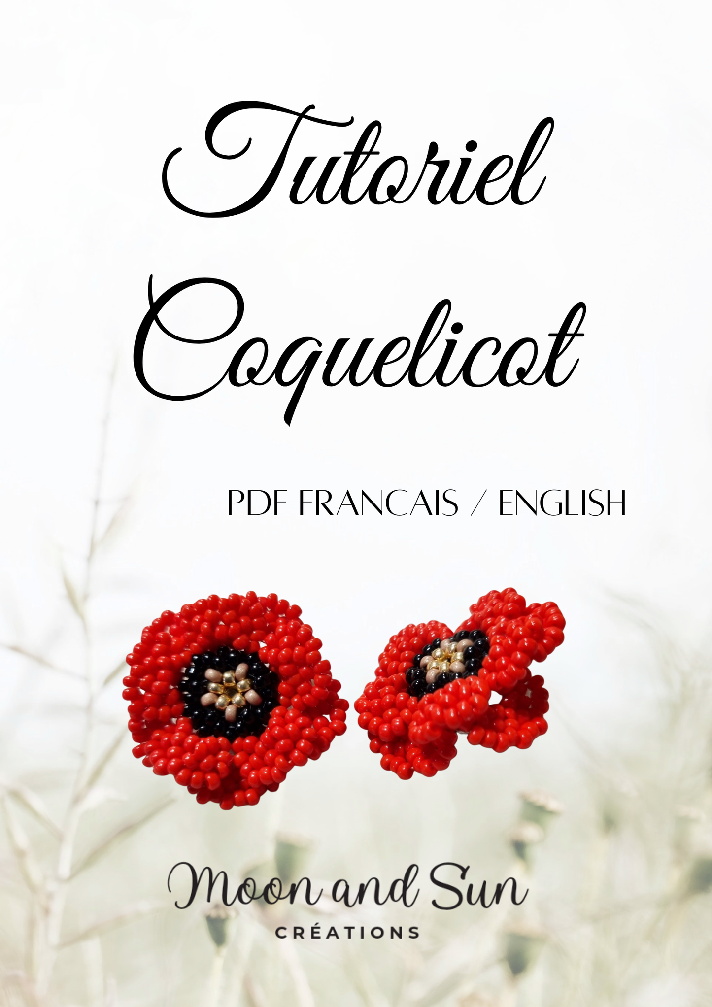 Tutoriel PDF Boucles d'oreilles Coquelicots